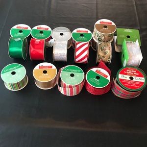 Large bundle of Holiday Wired Ribbon